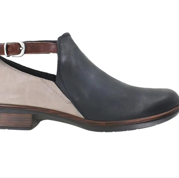 [ Naot Aura Kamsin Black Raven & Taupe Two Tone Leather Ankle Booties ] 39 | 8 - Picture 13 of 15